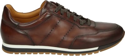 magnanni - 24445 - Vrije tijdsschoenenHeren veterschoenHeren sneakersCasual - Kleur: Cognac - Maat: 39