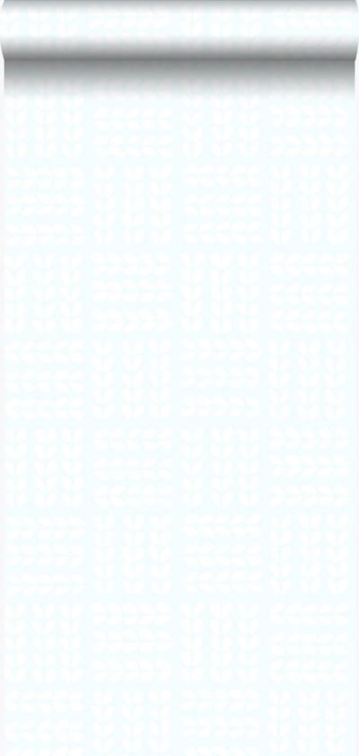Origin Wallcoverings behang scandinavische blaadjes mat wit en mintgroen - 347498 - 53 cm x 10,05 m