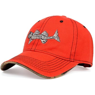 Geborduurde visgraat baseballpet, zomerse outdoor sport zonbeschermingspet, pet met klep, casual eendenbekpet Adjustable red