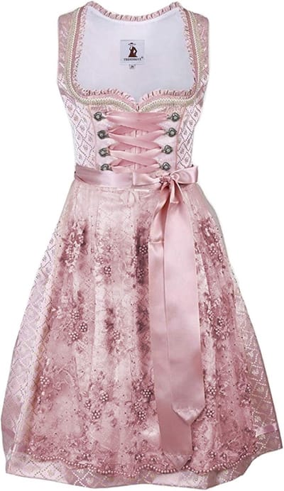 Midi Dirndl-jurk voor dames voor Oktoberfest - Maten 34-48, Roze