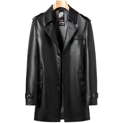 Lente en Herfst Heren Business Lang Knap High-end Trenchcoat Trendy Winter Gewatteerde Jas XXXL