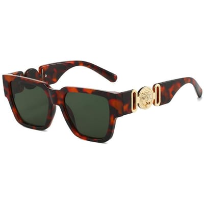 Nieuwe Luxe Designer Zonnebrillen Dames Heren Vintage Vierkant Luipaard Tinten Brillen Buiten Reizen Mode