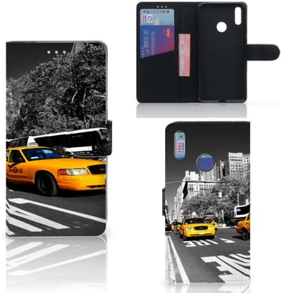 Huawei Y7 (2019) Flip Cover New York Taxi