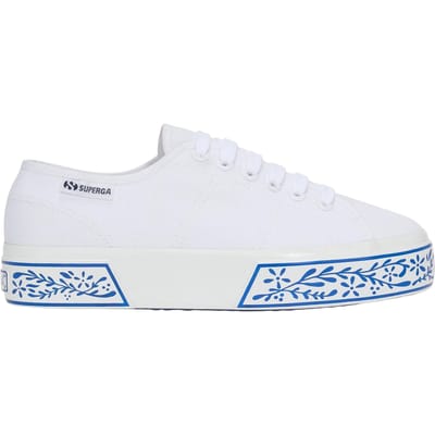 Superga Dames/Dames 3740 Leggera Ceramic Print Sportschoenen (Wit/blauw)