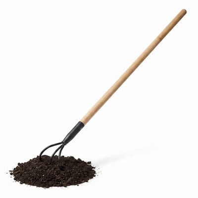 Cheqo® Schoffel 3 Tands - Drietands Cultivator - Onkruidschoffel - Tuingereedschap voor Onkruid Wieden en Grond Bewerken - Bodembewerker - Tuinhak - Wiederhak - Schoffelhark - Hark met Lange Steel voor Moestuin, Groentebed en Tuinborder