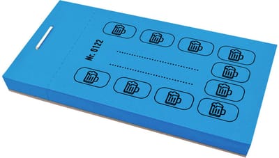 CombiCraft Consumptiekaarten biericoon blauw - per 5 boekjes van 50 kaarten