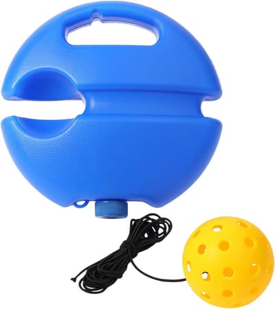 Baltrainingshulpmiddelen - Pickleball oefenhulpmiddel - Verbeter balvaardigheden - Automatische terugkeer bal - 40 gaten bal - Blauw