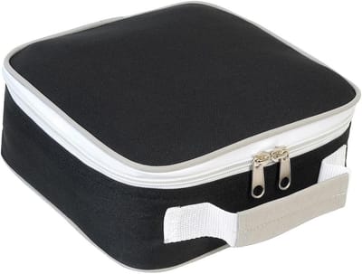 Lunchbox koeltas - Broodtrommel tas - Lunch meenemen - Houdt inhoud koel - 23 cm breed - Zwart