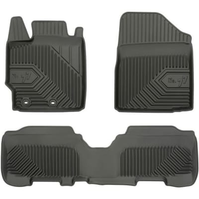 Frogum - Toyota Yaris II 2005-2011 - Rubberen automatten No.77 - 3 stuks - TPE - 4 cm Hoge Rand