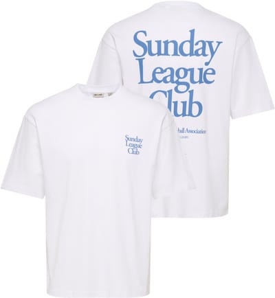 Only & Sons T-shirt Onsfred Run Club Boxy Ss Tee 22039591 Bright White/sunday Leauge Mannen Maat - XXL