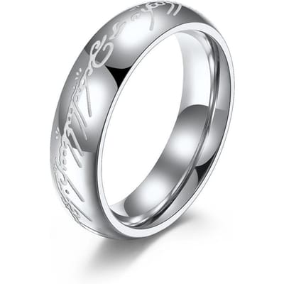 Roestvrij Staal Lichtgevende Lord of The Rings Fan Nostalgische Magische Ring 7# gray