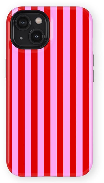 DripCase Gestreept Hoesje geschikt voor iPhone 14 | Backcover met Mag | Stripes Motief | Trendy Case geschikt voor iPhone 14 met Strepen Candy Stripes