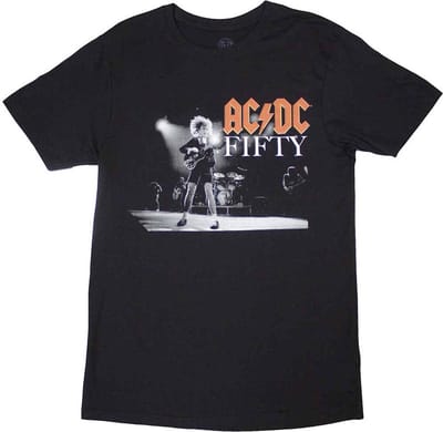 AC/DC - On Stage Fifty Heren T-shirt - S - Zwart