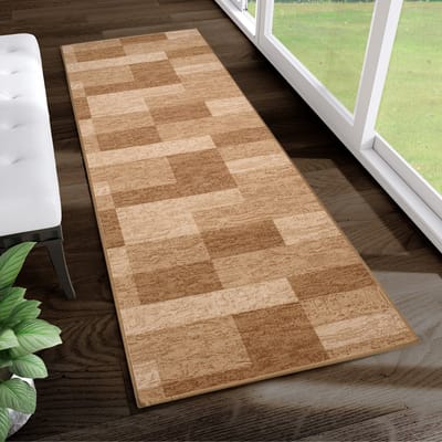 Tapiso Antislip Rubber Rubbermat Vloerkleed Beige Tapijt Maat- 80x100
