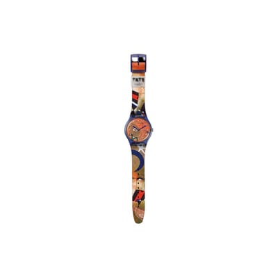 Swatch Quartz Uurwerk 30 Meter Waterbestendig Horloge 41 Mm Oranje Wijzerplaat Biogebaseerd Materiaal Kast Siliconen Band Unisex horloges SO29Z136 Orange Watch Dial brown