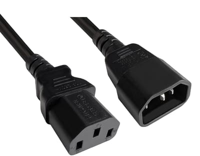 ACT C13 naar C14 Verlengkabel - 1.8m - C13 Kabel female naar C14 male - 3 Pin - AC3315