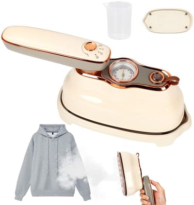 carmdering - Dampfbügeleisen Mini - Reise Bügeleisen - 1200W 200ml Tank - Schnellaufheizung 10 Sekunden - Für Zuhause & Reisen