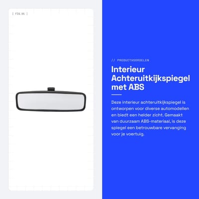 Dailygoods- Achteruitkijkspiegel ABS Behuizing - Interieur Achteruitkijkspiegel - Past voor 107/206/106 - Geschikt voor C1/JUMPY - OEM 814842 - Brand New - Interieurspiegel