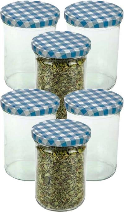 Cosy&trendy Weckpotten / inmaakpotten - rood - 6x stuks - 230 ml - met draaideksel - glas - inmaakpotten