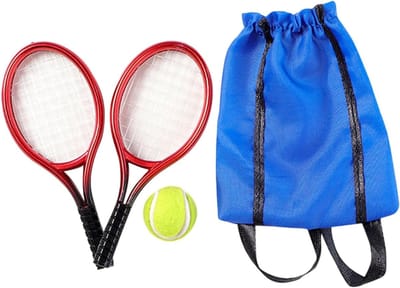 Miniatuur Tennis Set - Sport Decoratie - Bureau Decoratie - Realistisch Ontwerp - 12 x 8 x 1 cm