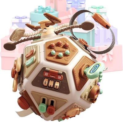 Activiteitenkubus - Motoriek Spel - Peuter Ontwikkeling - Interactief Leerplezier - 22 x 22 x 22 cm - Multicolor