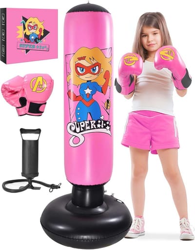 Opblaasbare Bokszak voor Kinderen 3-10 Jaar - Ideaal voor Fitness en Zelfverdediging