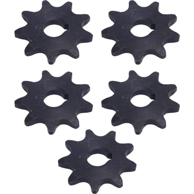 5 STUKS Ketting Motor Tandwiel 9 Tanden Staal Elektrische Scooter Motor Motor Tandwiel Vervanging voor 420 black