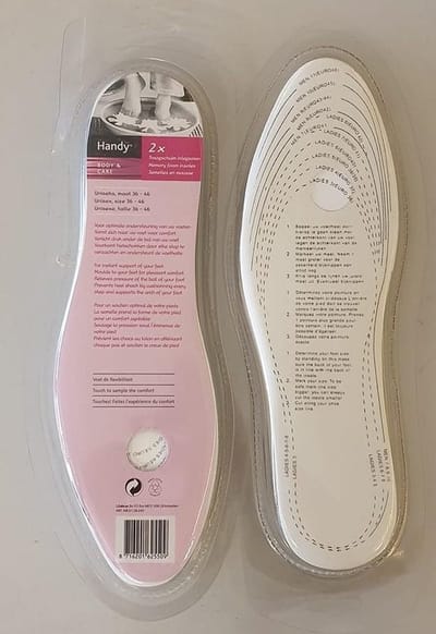 Memory foam inlegzolen - steunzolen - comfort - zolen - voeten