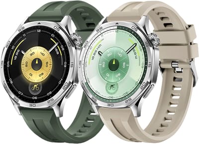 Stravo 2-Pack 22mm Siliconen Smartwatch Bandjes Geschikt voor Huawei Watch GT 2/ 3 / 4 / 5 / 6 (46mm modellen) – Siliconen Horlogebandjes voor Samsung Galaxy Watch 46mm/Galaxy Watch 3 45mm/ Gear S3 / Garmin Venu 3 / 2 – Khaki + Groen