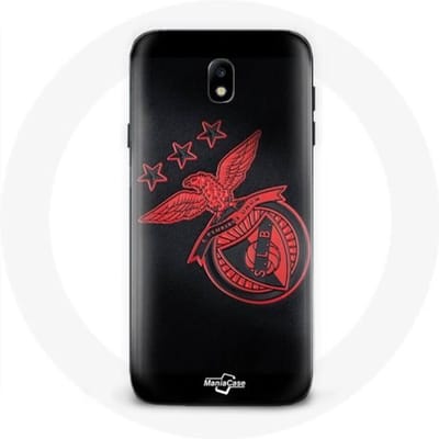 Coque - maniacase - Samsung Galaxy J7 2017 - Noir - Souple - SLB Benfica noir