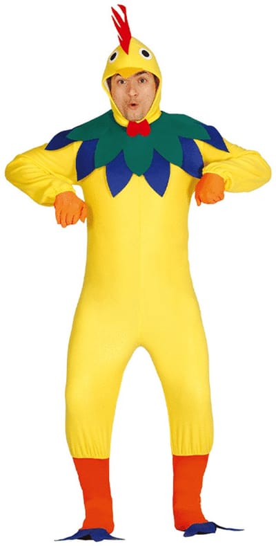 Fiestas Guirca - Volwassenkostuum Haan geel L (52-54) - Carnavalskleding - Carnaval - carnavalskleding 2027 - Carnaval kostuum
