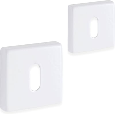 Eliot® baardsleutel rozet set - mat wit - kamerslot rozet - incl. bevestigingsmateriaal