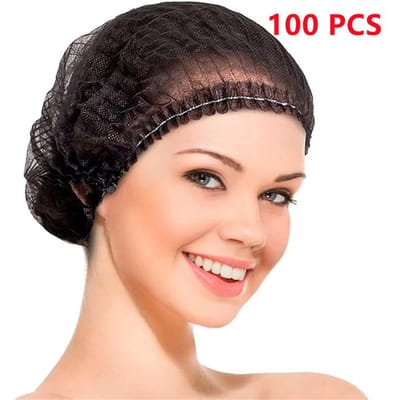 Wegwerp Bouffant Mutsjes 100 Stuks 21 inch Haarnetjes Hoofdbedekking Elastisch Stof Haar Muts voor Service Slapen Bad Douche Schoonheid Hotel beige