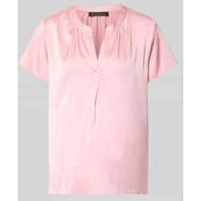 Blouseshirt van satijn met V-hals