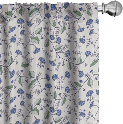 ABAKUHAUS Voorhang Bladeren – 2x75x225 cm – Microvezel – Halfschaduw