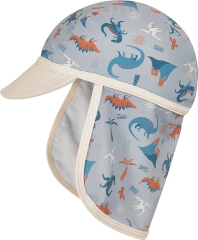 Playshoes kinderhoedje met UV-bescherming, dino-print over het hele oppervlak