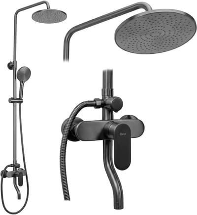 Rea - Drop - Doucheset - Titanium - 15X15X145Cm