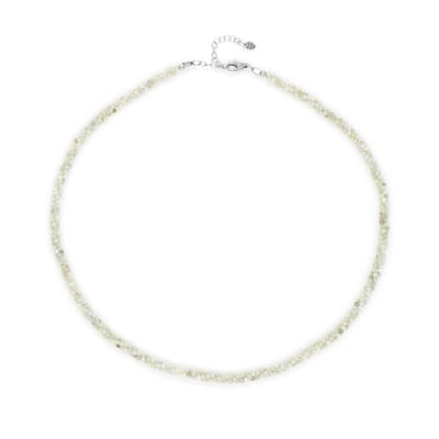 Cavill - 925 Sterling Zilveren Halsketting - Canadese Jade 47,381 ct - Verstelbare Ketting - Gefacetteerde Ronde Kralen - Elegante Sieraden Dames