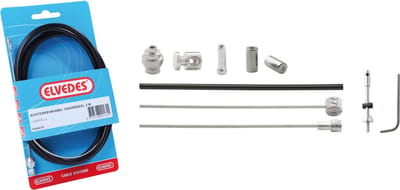 Elvedes Remkabel Set Voor Trommelrem 1350/1000 Mm Zwart/zilver