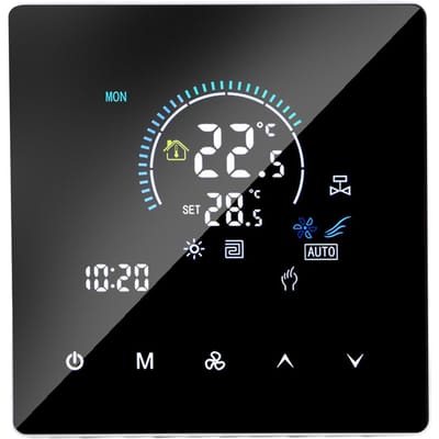 Centrale Airconditioner Thermostaat IP20 Kleurendisplay 5 tot 60 graden celsius Instelbare Programmeerbare Thermostaat gray