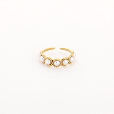 Bijoutheek Ring (Sieraad) Parel Dots Goud