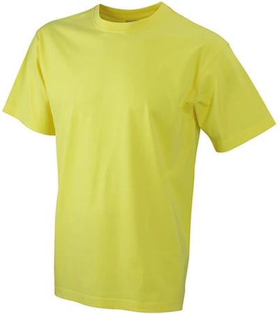 James and Nicholson - Unisex Medium T-Shirt met Ronde Hals (Lichtgeel)