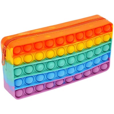 Fidget Pennenhouder Schrijfwaren Opbergtas Sensorisch Siliconen Bellen Stressverlichters Speelgoed Schoolseizoen Cadeaus Klaslokaal Benodigdheden red