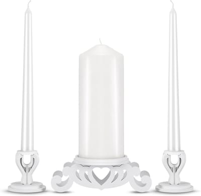 Set Kandelaars voor Trouwceremonie - Hoog & Smaal Kaarsenstandaard - Decoratie Bruiloft en Feest