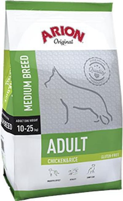 Hondenvoer  12 kg | Arion Original Adult Medium Breed Kip & Rijst