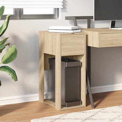 vidaXL - Computertorenstandaard - met - lade - 30x44x74 - cm - sonoma - eikenkleurig