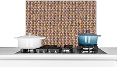 Spatscherm keuken 60x40 cm - Kookplaat achterwand Metaal - Patroon - Roest print - Structuur - Muurbeschermer - Spatwand fornuis - Hoogwaardig aluminium