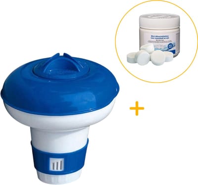 Chloordrijver met chloortabletten | Combi-pakket | 2,7 gram | 180 stuks | Ideaal voor kleine zwembaden