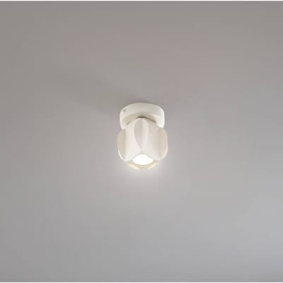 HELAM GAMBIT plafondspot, crèmewit, Ø 10 cm, metaal, GU10