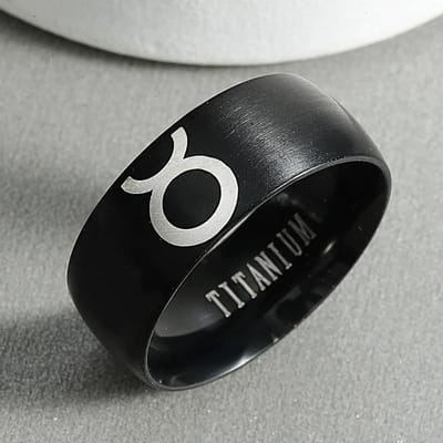 Bagues en Acier Inoxydable Douze Constellations Capricorne Vierge Verseau 12 Signes du Zodiaque Horoscope Bagues Pour Femmes Hommes Bijoux de Mode 13 gray